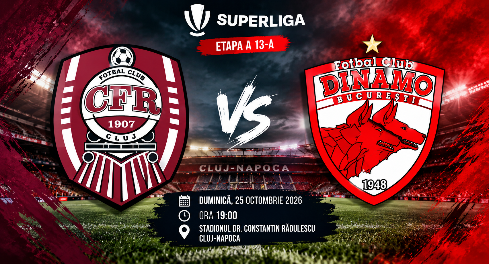 Dinamo poate da lovitura în Gruia! CFR Cluj, sub presiune înaintea unui duel care poate schimba clasamentul